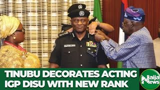 WATCH: Moment Tinubu Decorates New Acting IGP Disu With His New Rank | Naija News TV