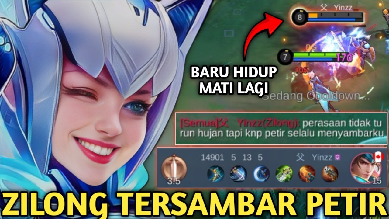 MATI TERUS TERSAMBAR PETIR! EUDORA LOCK ZILONG SAMPE TIDAK BERANI NONGOL & LANGSUNG BELI ATHENA!MLBB