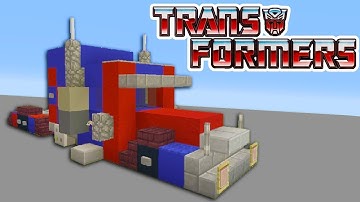 Minecraft Tutorial: How To Make a Optimus Prime Truck "Transformers"