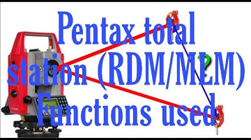 Pentax total station (RDM/MLM) functions used method. Total station tutorial.