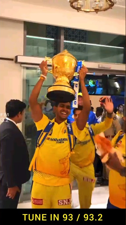 THE CHENNAI SUPER KINGS CELEBRATE THEIR IPL 2023 WIN! #ipl #cricket #csk  #chennaisuperkings