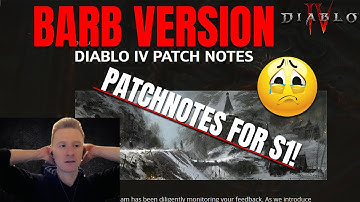RIP HOTA - We checked the Patchnotes for Season 1 in Diablo 4 - Barbarian and General Focused