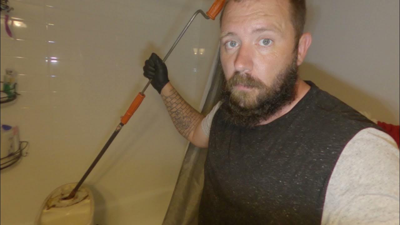How I clear a blocked toilet line that is plugged. YouTube