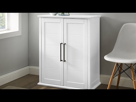 Crosley Furniture Bartlett White Tall Kitchen Storage Pantry