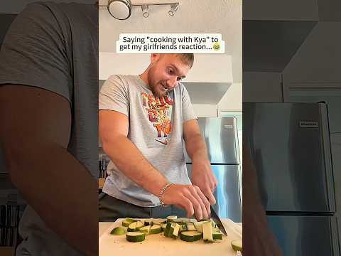 Saying “cooking with kya “to get my girlfriends reaction…😂🤣#funny #youtube #funnyprank #foryou