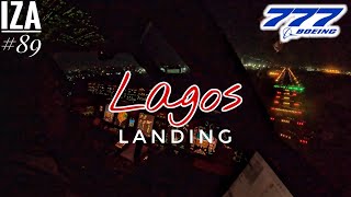 B777 LOS  Lagos | LANDING 18L | 4K Cockpit View | ATC & Crew Communications