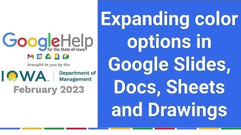 Expanding color options in Google Slides, Docs, Sheets and Drawings