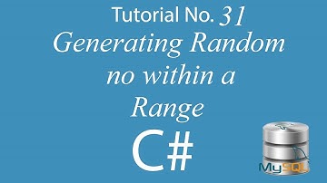 C# 31: Generating Random number with in a range
