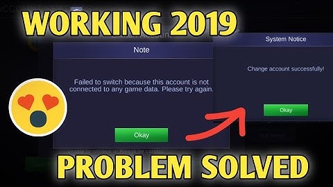 Failed To Switch Because This Account Is Not Connected To Any Game Data - Tagalog Tutorial Solved