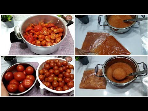 صلصة الطماطم وطريقة الإحتفاظ بها في المجمد تحضيرات رمضان
