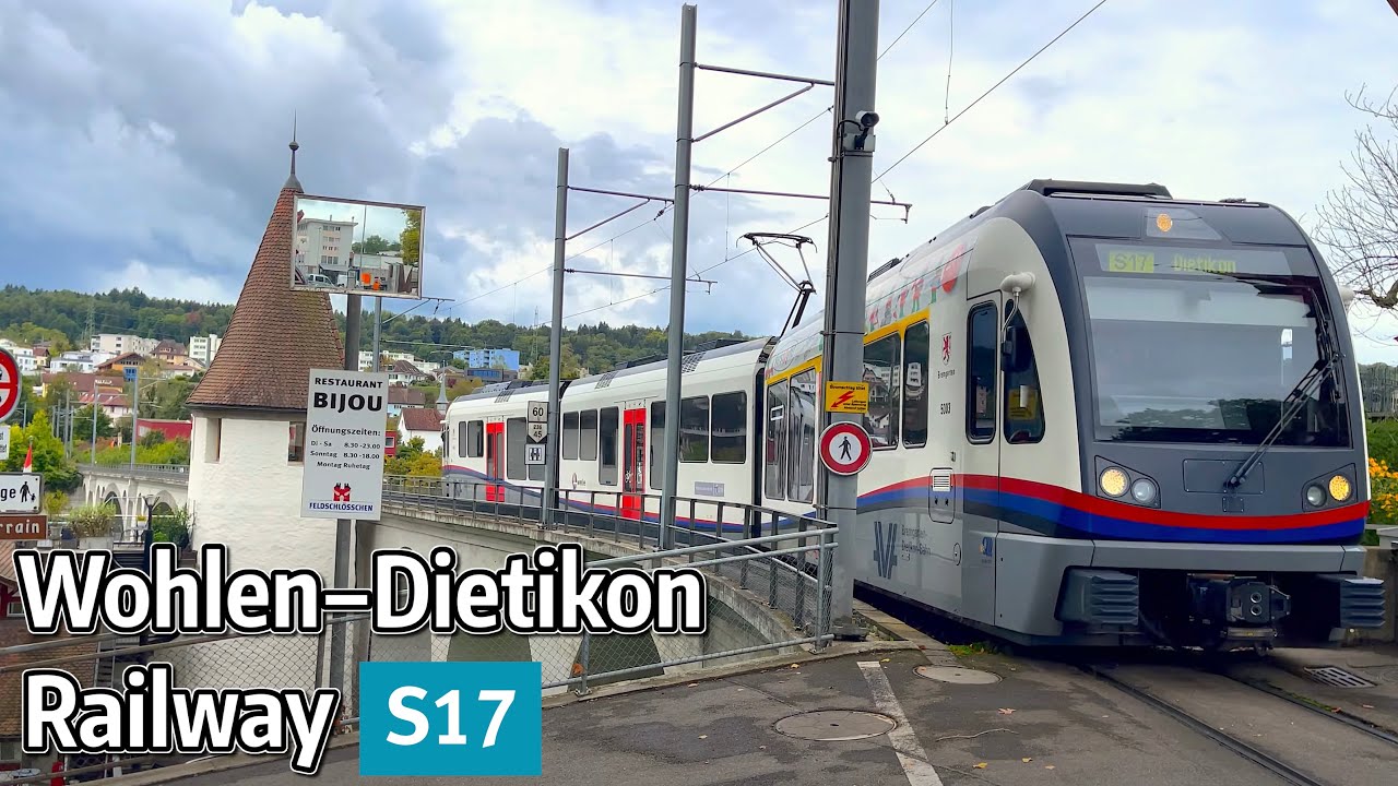 ⁴ᴷ⁶⁰ Exploring Zürich's S-Bahn Line S17 - The Wohlen–Dietikon Railway
