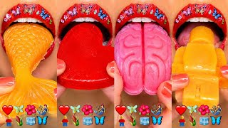 WAX CANDY ASMR FROZEN WAX CANDY❤️🧚🔴| HONEY JELLY MUKBANG ASMR WAX BOTTLE CANDY ASMR | Kashi asmr 