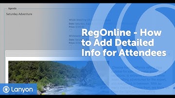 How to Add Detailed Info for Attendees with RegOnline