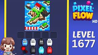 Pixel Flow Level 1677 Solution Walkthrough