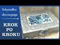 Niebieskie róże - decoupage krok po kroku