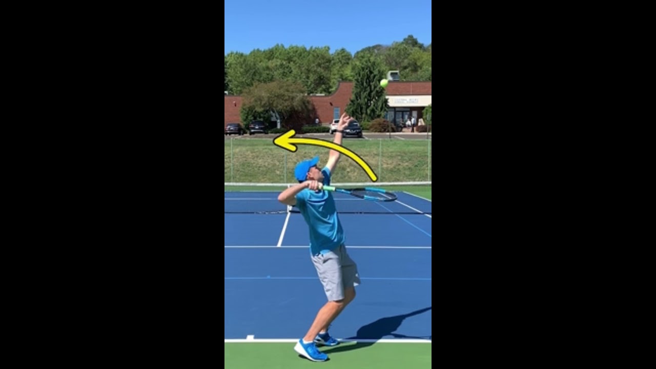 Serve faster by elbowing someone behind you (Tennis Serve Technique)