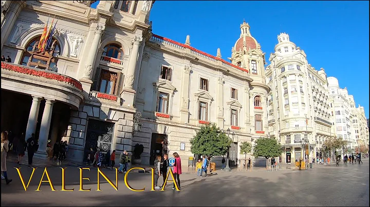 Valencia, Spain. City Walking Tour of Central Vale...