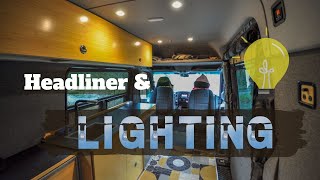 Ceiling Headliner and Lighting - DIY Sprinter Van Build