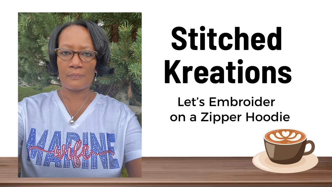 Let’s Stitch a Caffeinated Vibe | Embroidered Zipper Hoodie