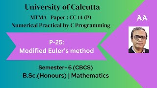 Practical-25 | Modified Euler's method