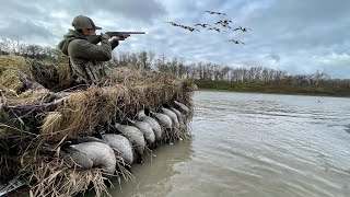 Goose Hunting a RIVER VALLEY Loaded With GEESE! (Limited Out!)