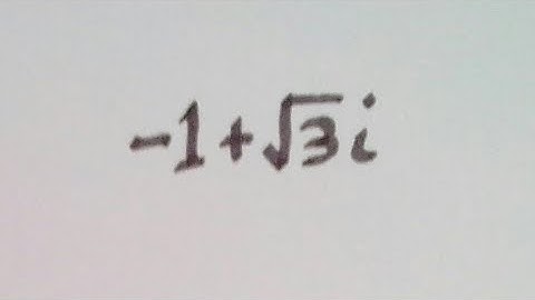 -1+√3i || Polar Form of a Complex Number