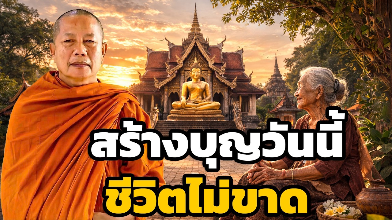 ทำบุญอย่าเหนื่อย ไม่หิว ไม่ขัด ไม่ลำบาก ไม่จน  ธรรมะคลายทุกข์ พระมหาบุญช่วย ปัญญาวชิโร 6