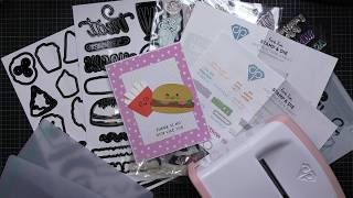 Diamond Press Bitty Food Fun Stamps and Dies Kit Tutorial! So Cute!