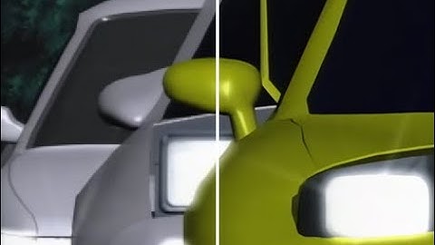 (check description) [Dandere2x] Clip from Initial D S1E1, comparison