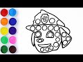 PAW PATROL Dibujar y Colorear a Mashall de Pop It 👩🏼‍🚒🚒 🧯 Dibujos Para Niños | FunKeep