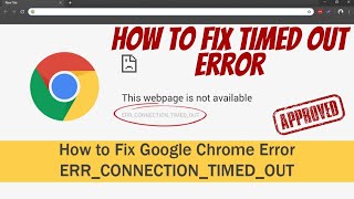 How To Fix error timeout connection in Google Chrome Profile