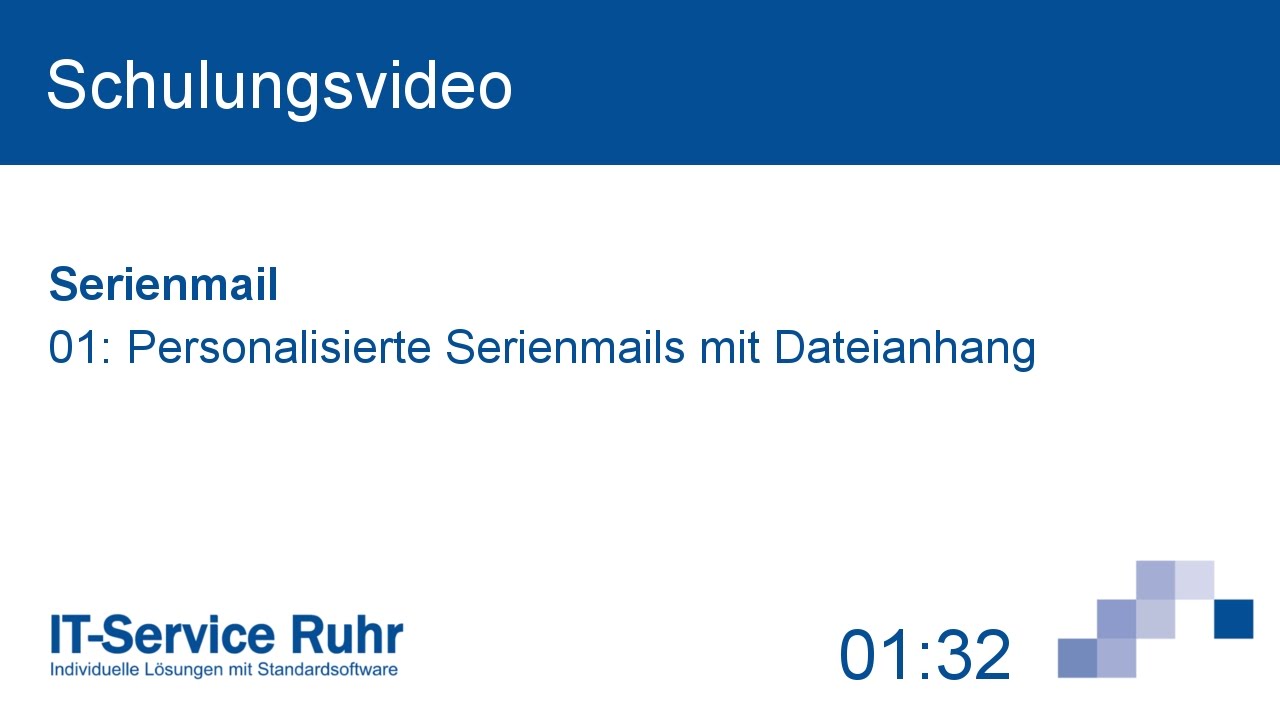 Serienmails mit persönlicher Anrede und Dateianhang
