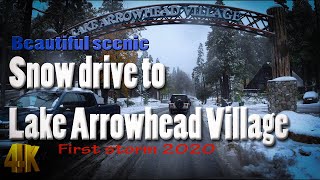 Famous Beautiful scenic snow drive to Lake Arrowhead village CA in 4K Net Worth