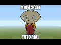 Minecraft pixel art tutorial  stewie
