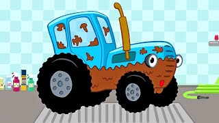 Синий трактор Песенки: Автомойка, Поезд, Машины, Горшок, Бинго, Грузовик - веселые мультики детям