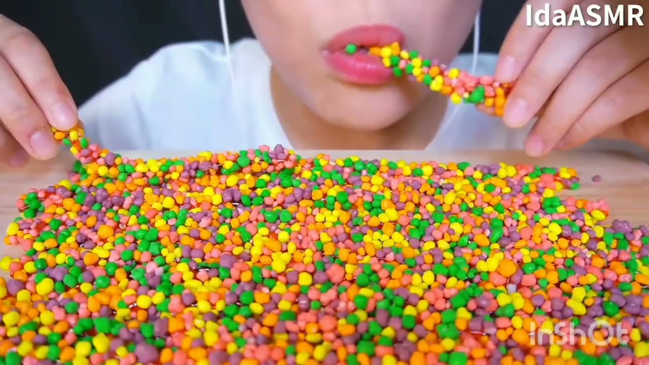 [ASMR]NERDS ROPE JELLY CANDY PARTY* MUKBANG*