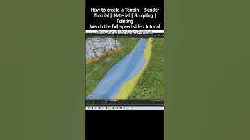 How to create a Terrain - Blender 3.6 Tutorial | Material | Sculpting | Painting
