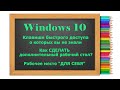 Использование клавиш быстрого доступа Windows 10