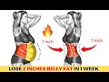 Best exercise to lose 2 inches off waist  do this standing 30min and say goodbye to belly fat