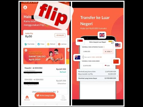 Cara Daftar flip : Transfer Ke Semua Bank Tanpa Biaya Rp. 6500