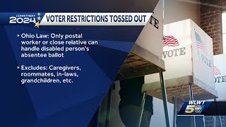 Federal judge tosses Ohio voting restrictions on voters with disabilities