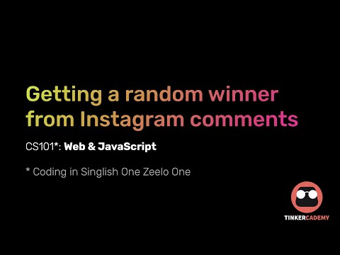Picking an Instagram comments winner with JavaScript and the Chrome Inspector