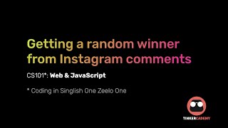 Picking an Instagram comments winner with JavaScript and the Chrome Inspector