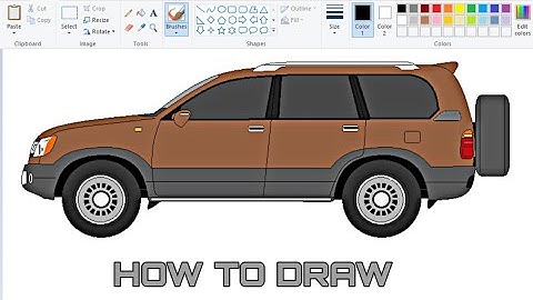 How to draw a Car | Drawing SUV on computer using Ms Paint in easy steps | Car Drawing Tutorial.