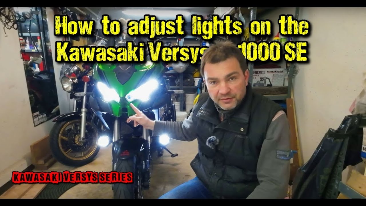 How to adjust lights on the Kawasaki Versys 1000 gen3 2019-2023