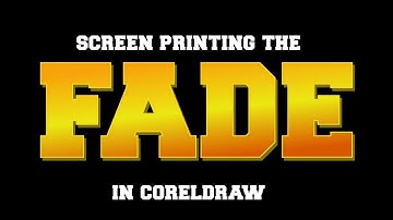Coreldraw -How to Create Fades for Screen Printing in Halftones