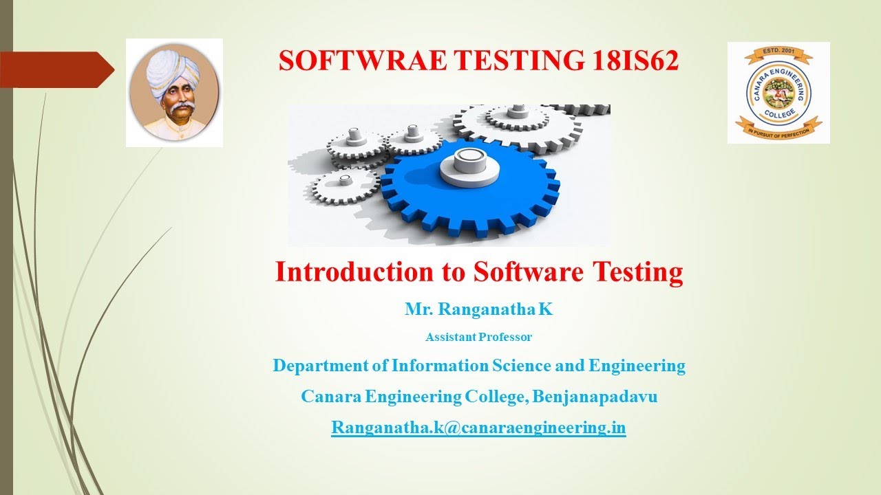 VTU ST 18IS62 M1 L1 Introduction to Software Testing - YouTube