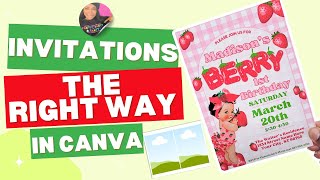 Make Perfect Canva Invitations that are PRINT SHOP ready!