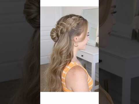 Double Dutch braids + mini buns 😍 Quick & easy to try today! #HairTutorial #DutchBraids #MiniBuns