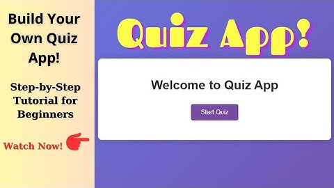 How to Build a Quiz App Using HTML, CSS, and JavaScript | Step-by-Step Guide for Beginners!
